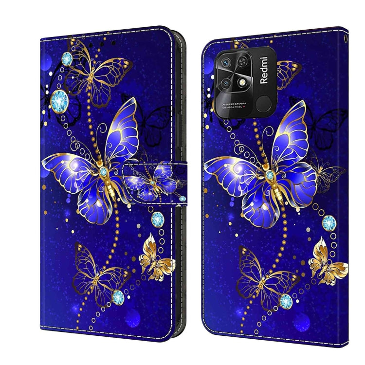 Crystal 3D Shockproof Protective Leather Phone Case, For Xiaomi Redmi 10C