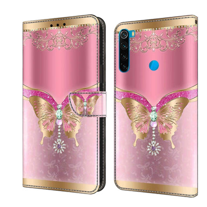 Crystal 3D Shockproof Protective Leather Phone Case, For Xiaomi Redmi Note 8