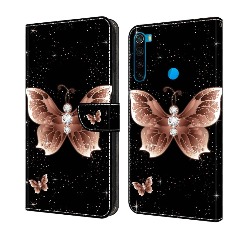 Crystal 3D Shockproof Protective Leather Phone Case, For Xiaomi Redmi Note 8