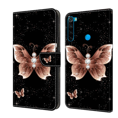 Crystal 3D Shockproof Protective Leather Phone Case, For Xiaomi Redmi Note 8