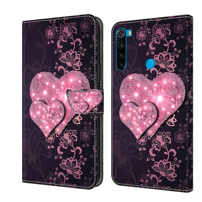 Crystal 3D Shockproof Protective Leather Phone Case, For Xiaomi Redmi Note 8
