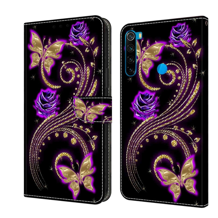 Crystal 3D Shockproof Protective Leather Phone Case, For Xiaomi Redmi Note 8