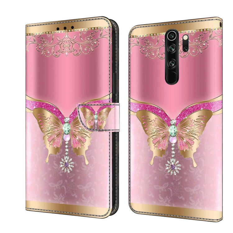 Crystal 3D Shockproof Protective Leather Phone Case, For Xiaomi Redmi Note 8 Pro