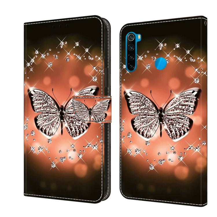 Crystal 3D Shockproof Protective Leather Phone Case, For Xiaomi Redmi Note 8T