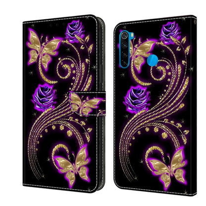 Crystal 3D Shockproof Protective Leather Phone Case, For Xiaomi Redmi Note 8T