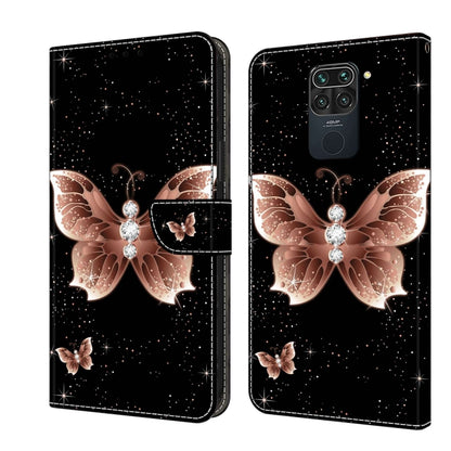 Crystal 3D Shockproof Protective Leather Phone Case, For Xiaomi Redmi Note 9