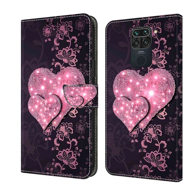 Crystal 3D Shockproof Protective Leather Phone Case, For Xiaomi Redmi Note 9