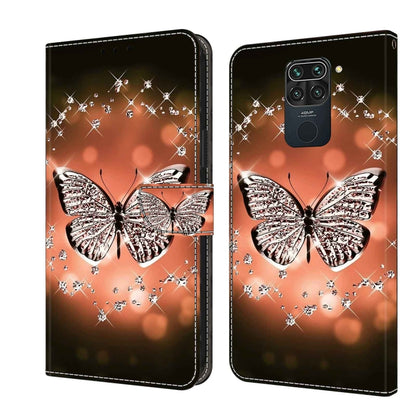 Crystal 3D Shockproof Protective Leather Phone Case, For Xiaomi Redmi Note 9