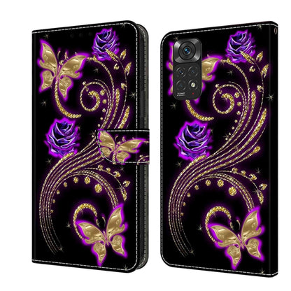 Crystal 3D Shockproof Protective Leather Phone Case, For Xiaomi Redmi Note 11 Global