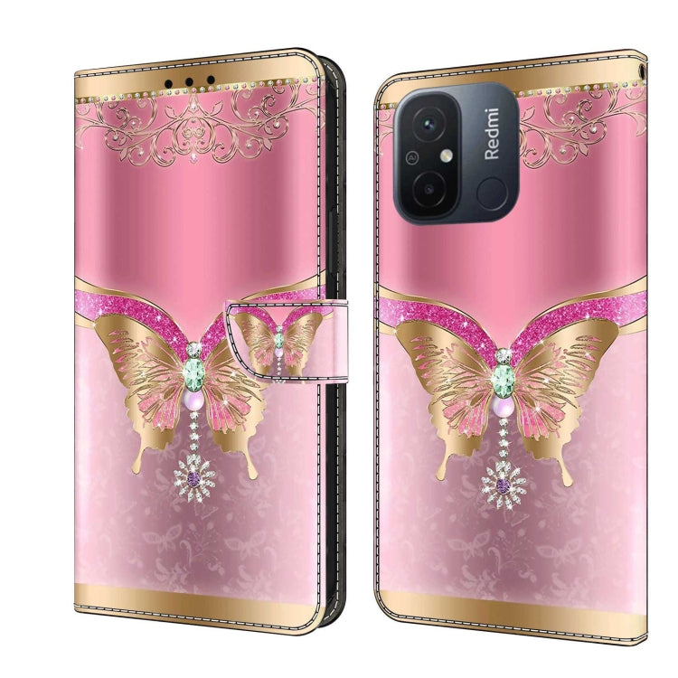 Crystal 3D Shockproof Protective Leather Phone Case, For Xiaomi Redmi 11A 4G / Redmi 12C Global