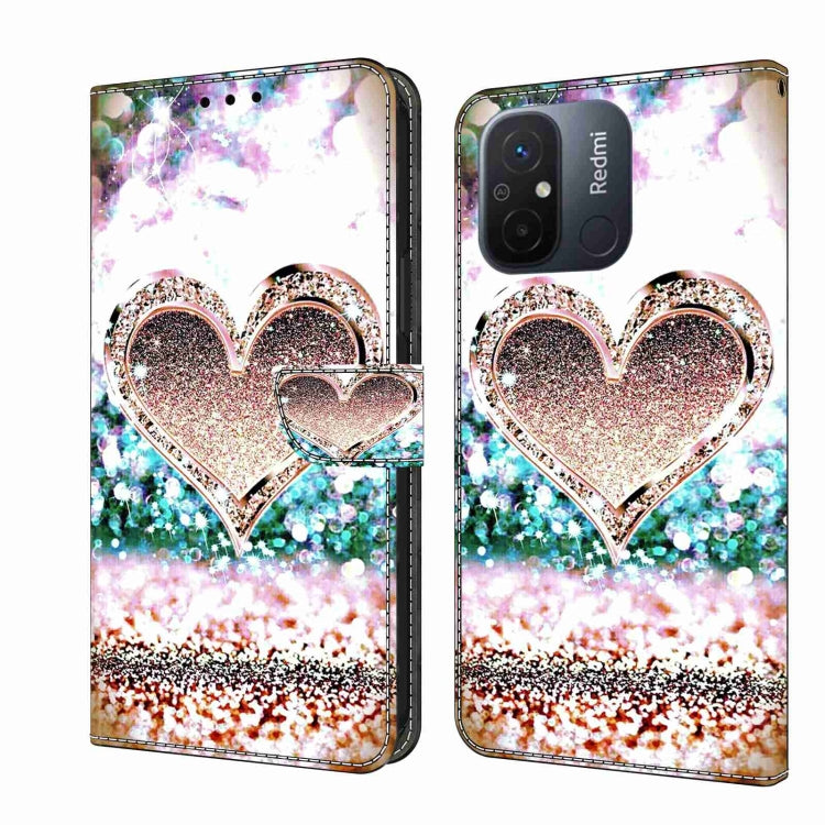 Crystal 3D Shockproof Protective Leather Phone Case, For Xiaomi Redmi 11A 4G / Redmi 12C Global