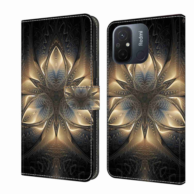 Crystal 3D Shockproof Protective Leather Phone Case, For Xiaomi Redmi 11A 4G / Redmi 12C Global