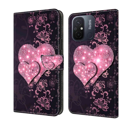 Crystal 3D Shockproof Protective Leather Phone Case, For Xiaomi Redmi 11A 4G / Redmi 12C Global