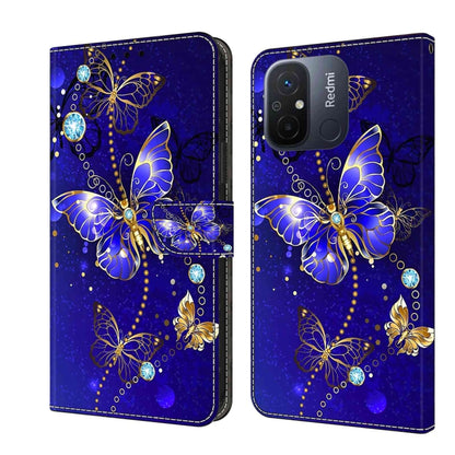 Crystal 3D Shockproof Protective Leather Phone Case, For Xiaomi Redmi 11A 4G / Redmi 12C Global