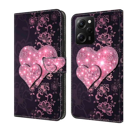 Crystal 3D Shockproof Protective Leather Phone Case, For Xiaomi Redmi Note 12 Pro Global