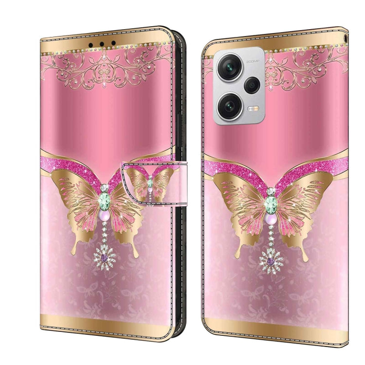 Crystal 3D Shockproof Protective Leather Phone Case, For Xiaomi Redmi Note 12 Pro+
