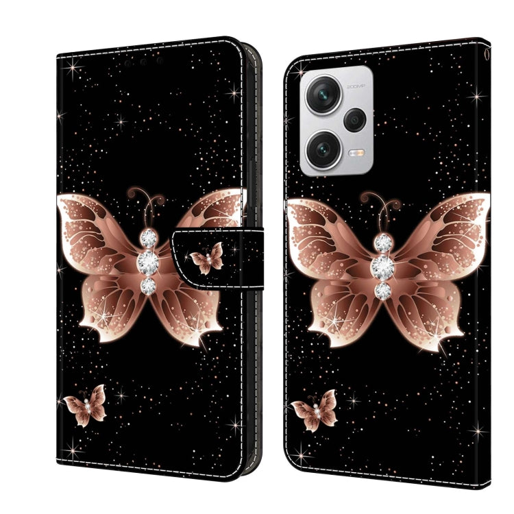 Crystal 3D Shockproof Protective Leather Phone Case, For Xiaomi Redmi Note 12 Pro+