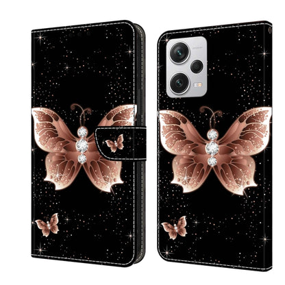 Crystal 3D Shockproof Protective Leather Phone Case, For Xiaomi Redmi Note 12 Pro+