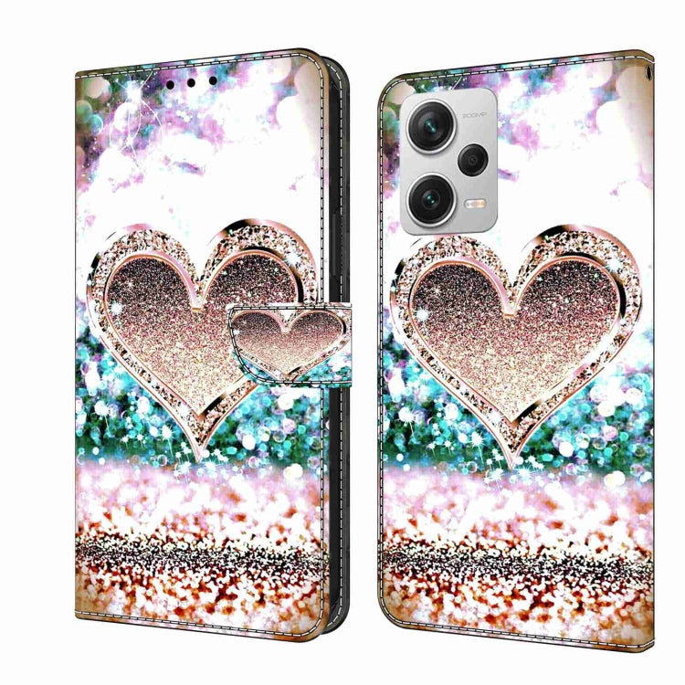 Crystal 3D Shockproof Protective Leather Phone Case, For Xiaomi Redmi Note 12 Pro+