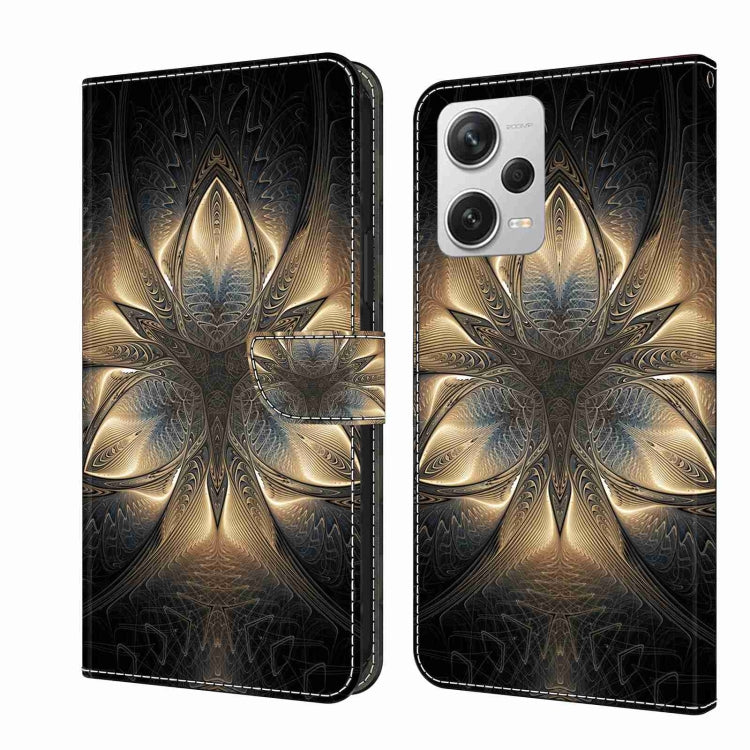 Crystal 3D Shockproof Protective Leather Phone Case, For Xiaomi Redmi Note 12 Pro+