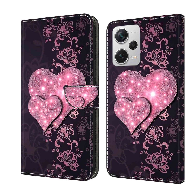 Crystal 3D Shockproof Protective Leather Phone Case, For Xiaomi Redmi Note 12 Pro+