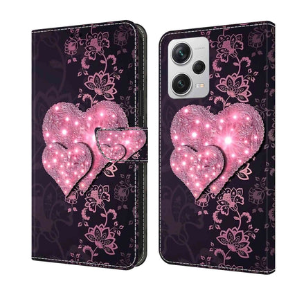 Crystal 3D Shockproof Protective Leather Phone Case, For Xiaomi Redmi Note 12 Pro+
