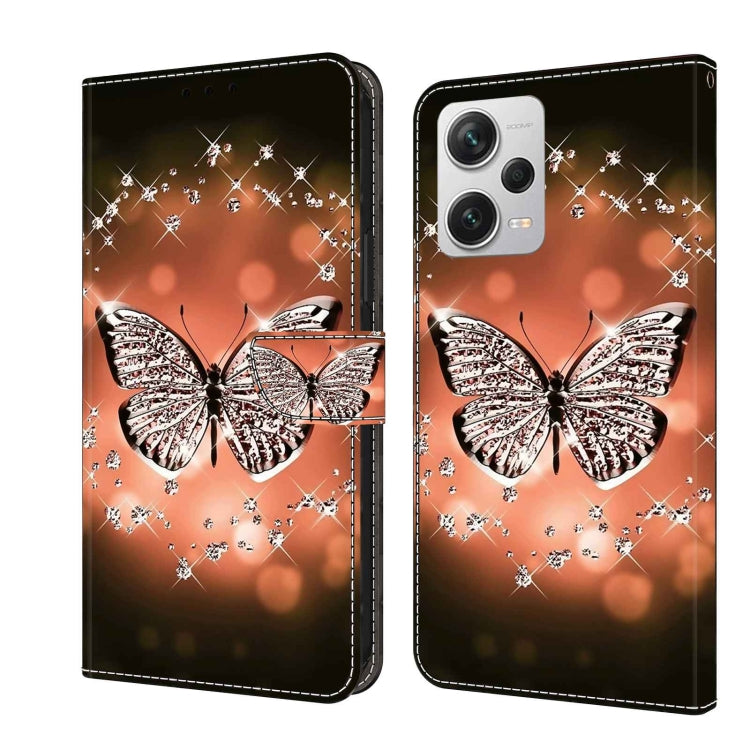 Crystal 3D Shockproof Protective Leather Phone Case, For Xiaomi Redmi Note 12 Pro+