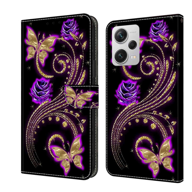 Crystal 3D Shockproof Protective Leather Phone Case, For Xiaomi Redmi Note 12 Pro+
