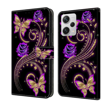 Crystal 3D Shockproof Protective Leather Phone Case, For Xiaomi Redmi Note 12 Pro+