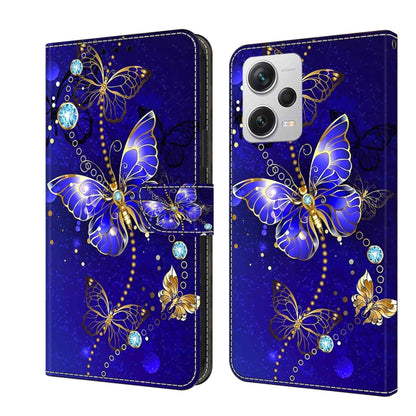 Crystal 3D Shockproof Protective Leather Phone Case, For Xiaomi Redmi Note 12 Pro+