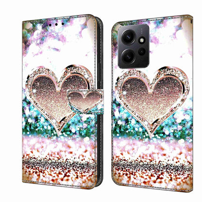 Crystal 3D Shockproof Protective Leather Phone Case, For Xiaomi Redmi Note 12 4G