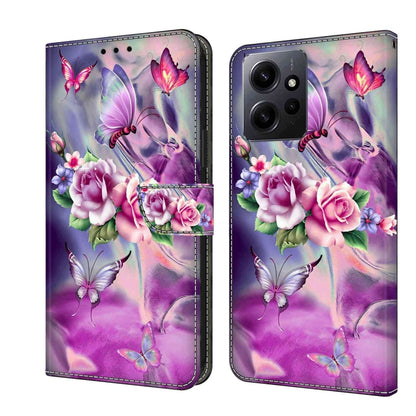 Crystal 3D Shockproof Protective Leather Phone Case, For Xiaomi Redmi Note 12 4G