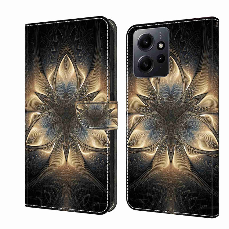 Crystal 3D Shockproof Protective Leather Phone Case, For Xiaomi Redmi Note 12 4G