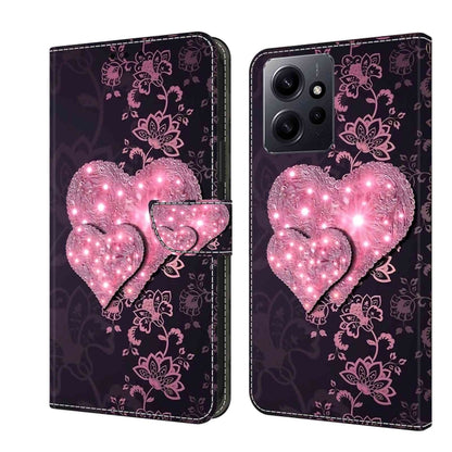 Crystal 3D Shockproof Protective Leather Phone Case, For Xiaomi Redmi Note 12 4G