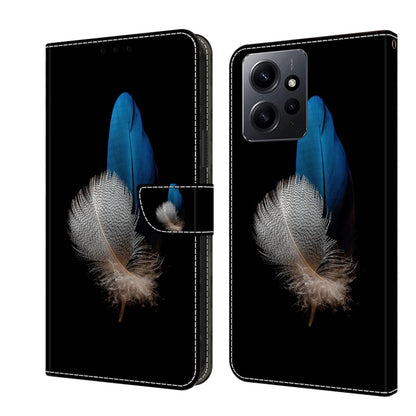 Crystal 3D Shockproof Protective Leather Phone Case, For Xiaomi Redmi Note 12 4G