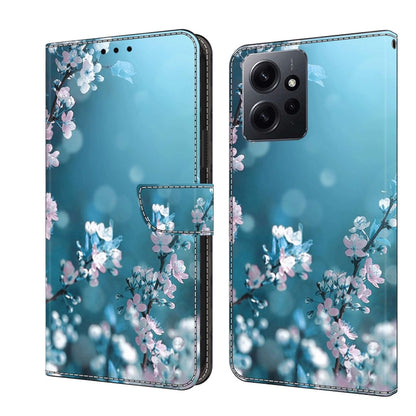 Crystal 3D Shockproof Protective Leather Phone Case, For Xiaomi Redmi Note 12 4G