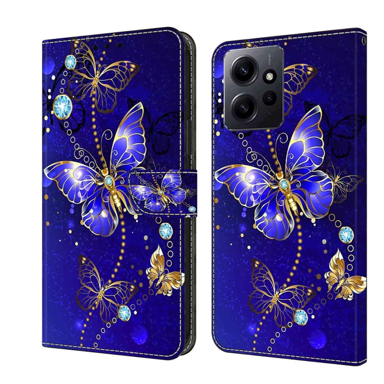 Crystal 3D Shockproof Protective Leather Phone Case, For Xiaomi Redmi Note 12 4G