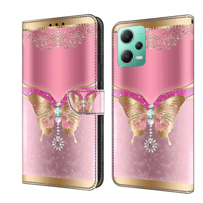 Crystal 3D Shockproof Protective Leather Phone Case, For Xiaomi Redmi Note 12 5G Global / Poco X5