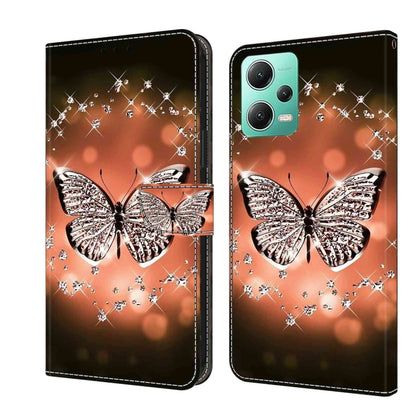 Crystal 3D Shockproof Protective Leather Phone Case, For Xiaomi Redmi Note 12 5G Global / Poco X5