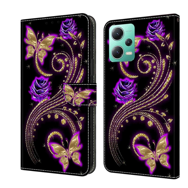 Crystal 3D Shockproof Protective Leather Phone Case, For Xiaomi Redmi Note 12 5G Global / Poco X5