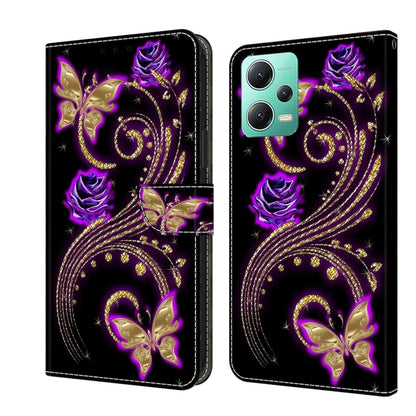 Crystal 3D Shockproof Protective Leather Phone Case, For Xiaomi Redmi Note 12 5G Global / Poco X5