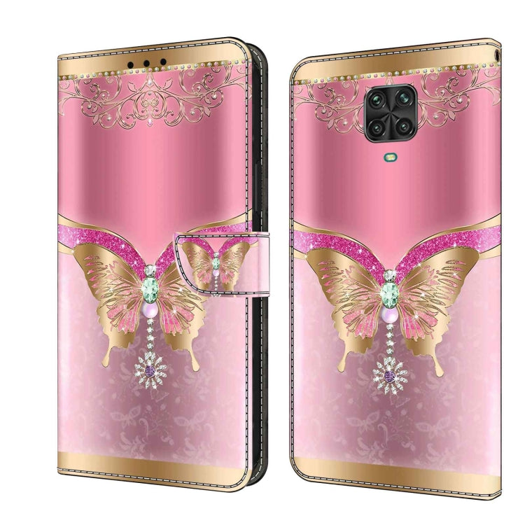 Crystal 3D Shockproof Protective Leather Phone Case, For Xiaomi Redmi Note 9 Pro