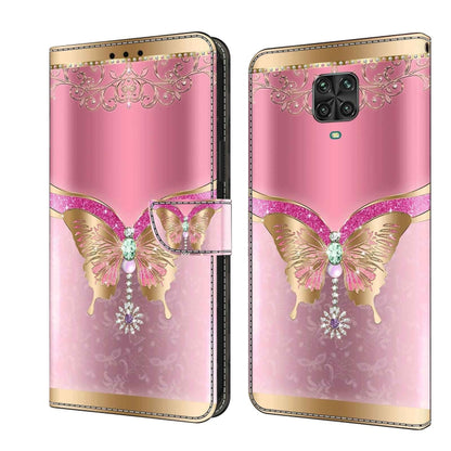 Crystal 3D Shockproof Protective Leather Phone Case, For Xiaomi Redmi Note 9 Pro