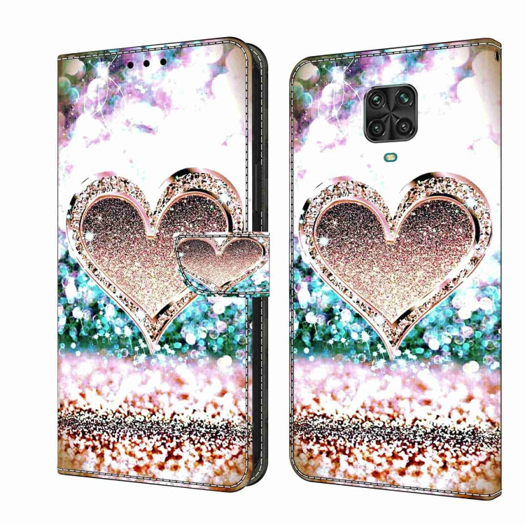 Crystal 3D Shockproof Protective Leather Phone Case, For Xiaomi Redmi Note 9 Pro