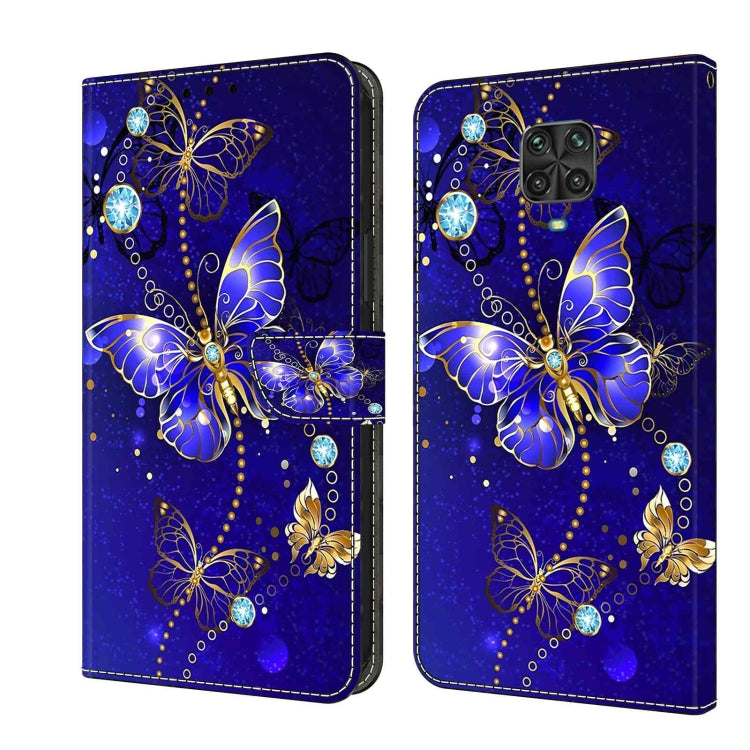Crystal 3D Shockproof Protective Leather Phone Case, For Xiaomi Redmi Note 9 Pro