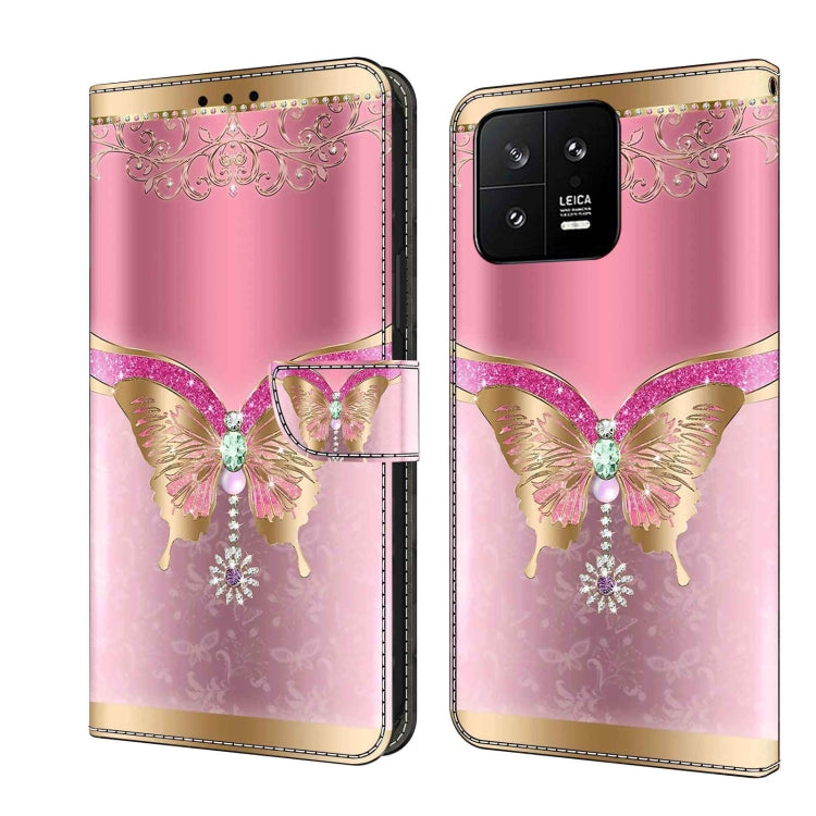 Crystal 3D Shockproof Protective Leather Phone Case, For Xiaomi 13