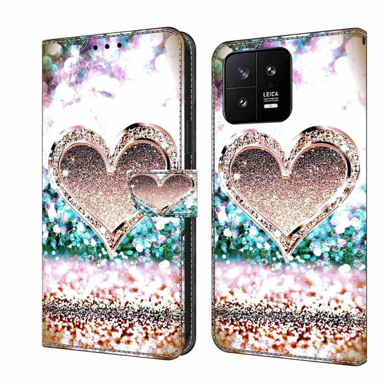 Crystal 3D Shockproof Protective Leather Phone Case, For Xiaomi 13