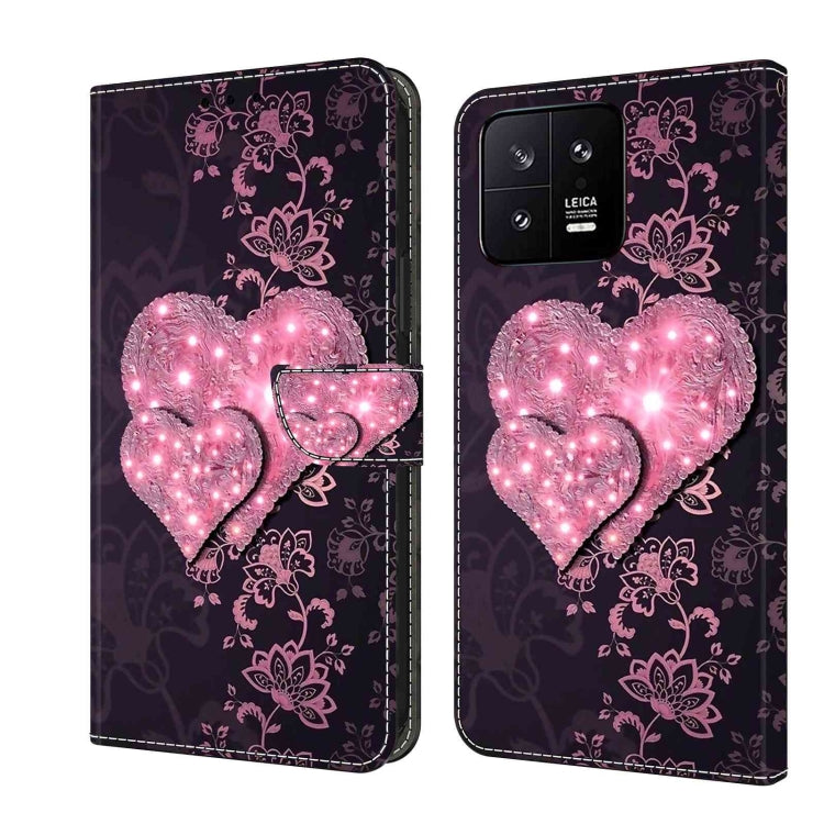 Crystal 3D Shockproof Protective Leather Phone Case, For Xiaomi 13