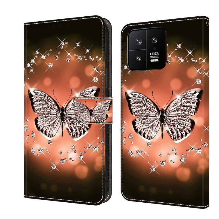 Crystal 3D Shockproof Protective Leather Phone Case, For Xiaomi 13