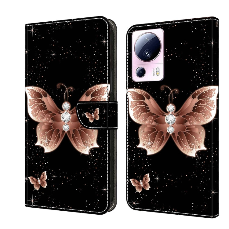 Crystal 3D Shockproof Protective Leather Phone Case, For Xiaomi 13 Lite